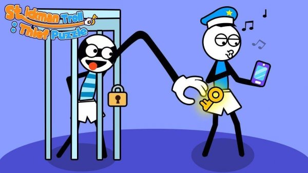 Stickman Troll Thief Puzzle Game
