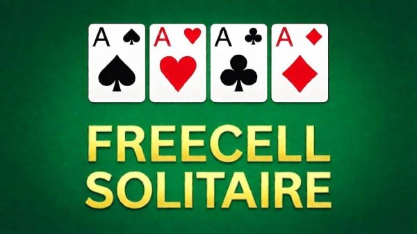 FreeCell Solitaire Card Puzzle Game