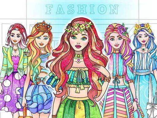 Girl Coloring Dress Up Games: Creative Fashion Designer