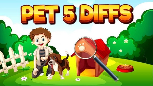 Pet 5 Diffs: Spot The Difference Puzzle Game