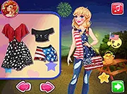 Around the World: American Parade Dress Up Game