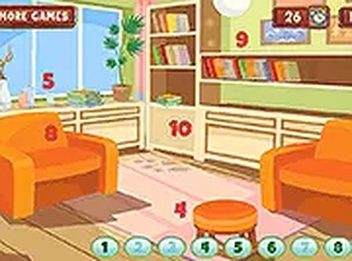 Rooms Hidden Numbers Online Puzzle Game