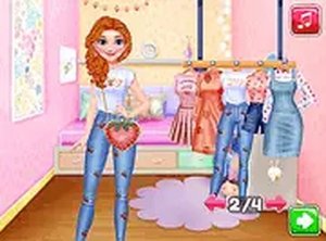 Sisters Strawberry Outfits Dress Up Game