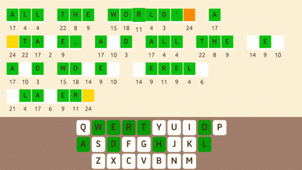 Cryptograms Puzzle Game